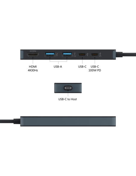 Hyper HyperDrive Flex 5 Port USB-C Hub | HD4101BKGL | HDMI ports quantity 1 Hyper HyperDrive Flex 5 Port USB-C Hub | HD4101BKGL | HDMI ports quantity 1