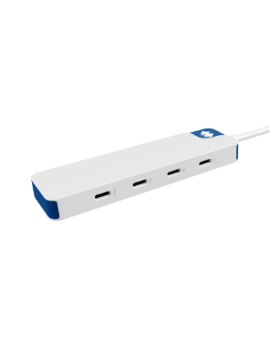 Hyper HyperDrive Flex 4 Port USB-C Hub, White/Blue | HD5201BUGL