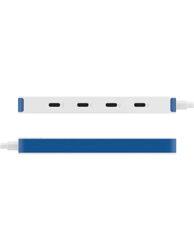 Hyper HyperDrive Flex 4 Port USB-C Hub, White/Blue | HD5201BUGL