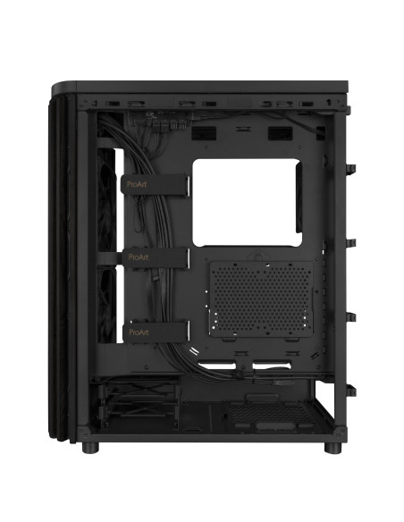 Case, ASUS, ProArt PA401 Wood Edition - Metal Panel, MidiTower, Not included, ATX, Colour Black, PROARTPA401WOODMETPWM