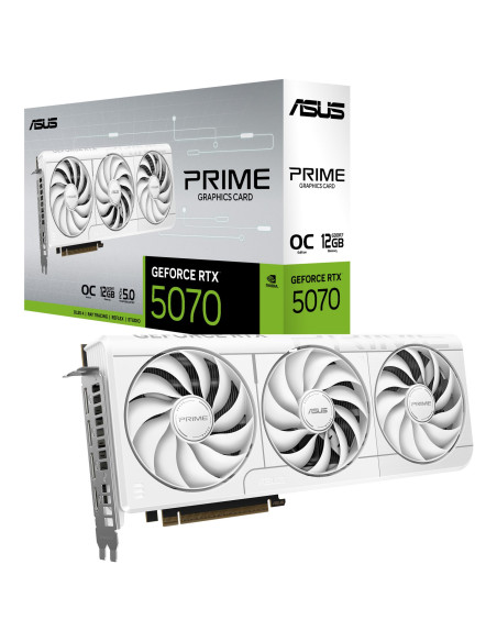 Graphics Card, ASUS, NVIDIA GeForce RTX 5070, 12 GB, GDDR7, 192 bit, Triple slot Fansink, 1xHDMI, 3xDisplayPort, PRIME-RTX5070-