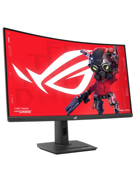LCD Monitor, ASUS, ROG Strix XG32WCS, 31.5", Gaming/Curved, Panel VA, 2560x1440, 16:9, 180Hz, 1 ms, Swivel, Height adjustable, 
