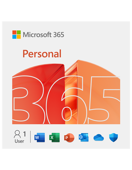 Microsoft | 365 Personal | QQ2-00012 | ESD | 1 PC/Mac user(s) | License term 1 year(s) | All Languages | Eurozone