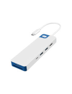 Hyper HyperDrive Flex 8 Port USB-C Hub, White/Blue | HD4102BUGL | HDMI ports quantity 1