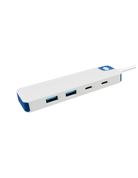 Hyper HyperDrive Flex 4 Port USB-C Combo Hub, White/Blue | HD5200BUGL