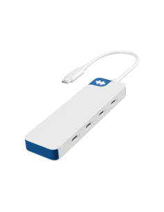 Hyper HyperDrive Flex 4 Port USB-C Hub, White/Blue | HD5201BUGL