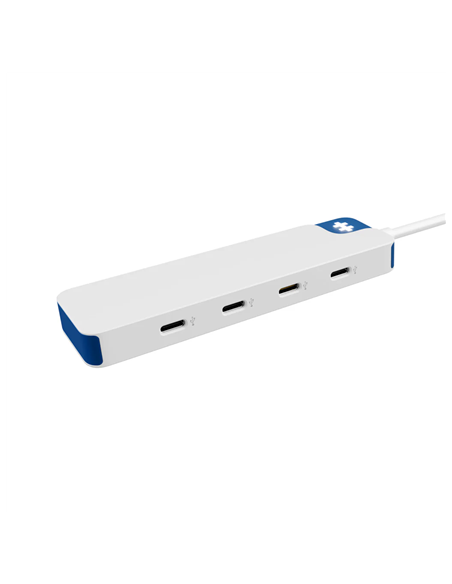 Hyper HyperDrive Flex 4 Port USB-C Hub, White/Blue | HD5201BUGL
