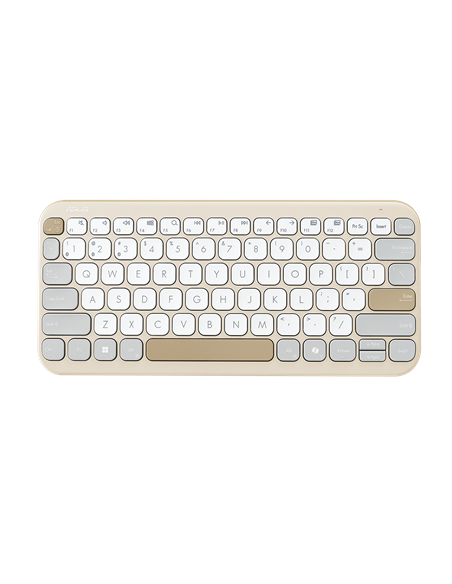 Asus Marshmallow KW100 | Keyboard | Wireless | US International | Oat Milk | Bluetooth