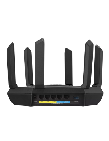 Wifi 6 802.11ax Tri-band Gigabit Gaming Router | RT-AXE7800 | 802.11ax | 574+4804+2402 Mbit/s | 10/100/1000 Mbit/s | Ethernet L