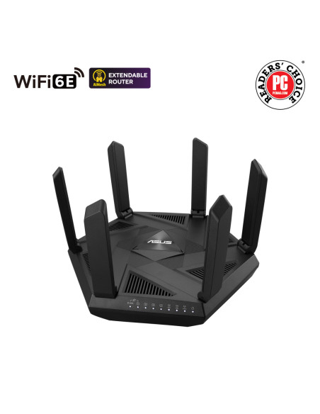 Wifi 6 802.11ax Tri-band Gigabit Gaming Router | RT-AXE7800 | 802.11ax | 574+4804+2402 Mbit/s | 10/100/1000 Mbit/s | Ethernet L