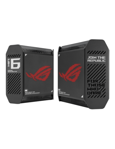 Wifi 6 802.11ax Tri-band Gigabit Gaming Mesh System | GT6 ROG Rapture (2-Pack) | 802.11ax | 574+4804+4804 Mbit/s | 10/100/1000 