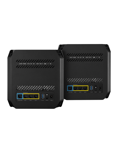 Wifi 6 802.11ax Tri-band Gigabit Gaming Mesh System | GT6 ROG Rapture (2-Pack) | 802.11ax | 574+4804+4804 Mbit/s | 10/100/1000 