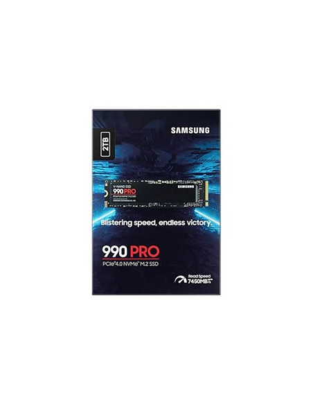 Samsung | 990 PRO | 2000 GB | SSD form factor M.2 2280 | Solid-state drive interface PCIe Gen4x4 | Read speed 7450 MB/s | Write