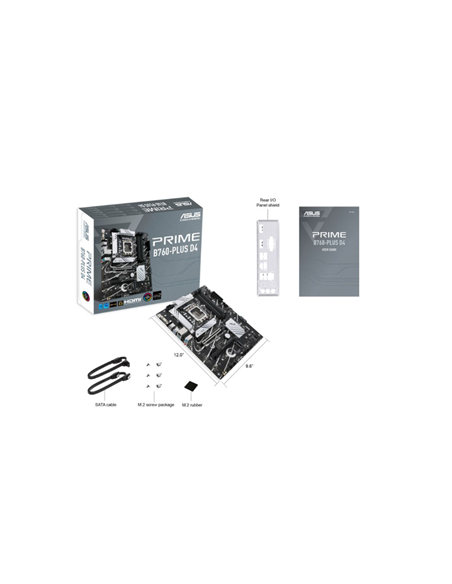 Asus | PRIME B760-PLUS D4 | Processor family Intel | Processor socket LGA1700 | DDR4 | Supported hard disk drive interfaces M.2