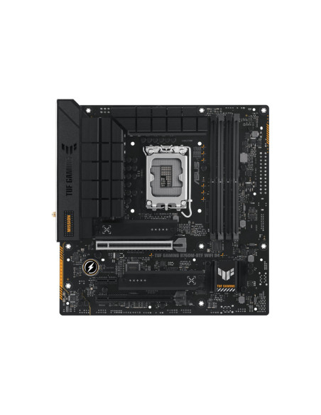 Asus | TUF GAMING B760M-BTF WIFI | Processor family Intel | Processor socket LGA1700 | DDR5 | Supported hard disk drive interfa