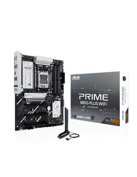 Asus PRIME B850-PLUS WIFI | Processor family AMD | Processor socket AM5 | DDR5 | Supported hard disk drive interfaces M.2, SATA