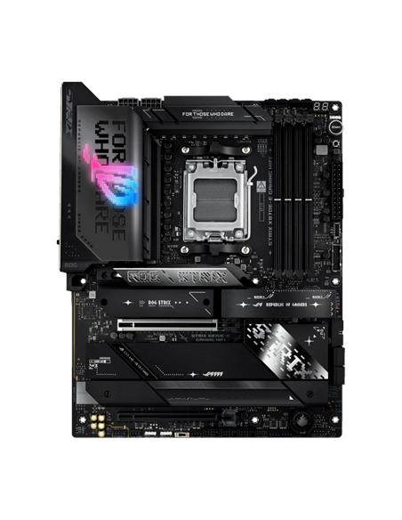 Asus ROG STRIX X870E-E GAMING WIFI | Processor family AMD | Processor socket AM5 | DDR5 | Supported hard disk drive interfaces 