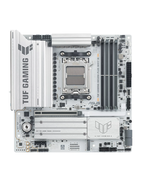 Asus TUF GAMING B850M-PLUS WIFI7 W | Processor family AMD | Processor socket AM5 | DDR5 | Supported hard disk drive interfaces 