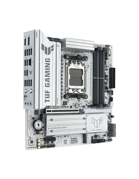 Asus TUF GAMING B850M-PLUS WIFI7 W | Processor family AMD | Processor socket AM5 | DDR5 | Supported hard disk drive interfaces 