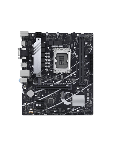 Asus | PRIME B760M-K D4 | Processor family Intel | Processor socket LGA1700 | DDR4 DIMM | Memory slots 2 | Supported hard disk 
