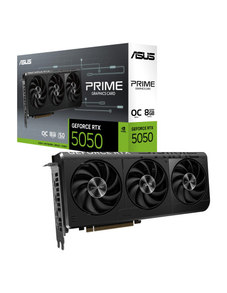 Graphics Card, ASUS, NVIDIA, GeForce RTX 5050, 8 GB, GDDR6, 128 bit, PCI Express 5.0, Active, PRIME-RTX5050-O8G