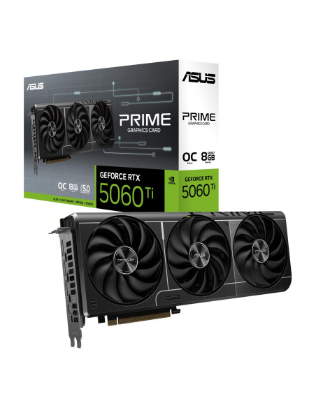 Graphics Card, ASUS, NVIDIA GeForce RTX 5060 Ti, 8 GB, GDDR7, 128 bit, PCIE 5.0 16x, Triple slot Fansink, 1xHDMI, 3xDisplayPort