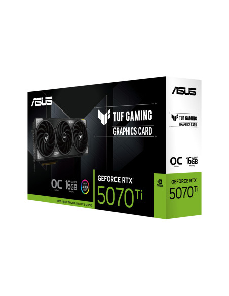 Graphics Card, ASUS, NVIDIA GeForce RTX 5070 Ti, 16 GB, GDDR7, 256 bit, PCIE 5.0 16x, Triple slot Fansink, 2xHDMI, 2xDisplayPor