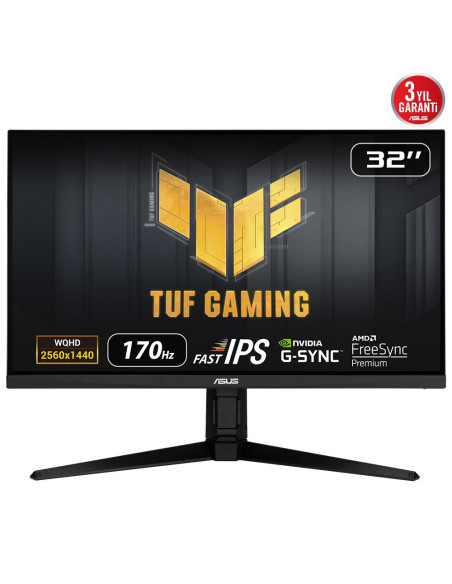 LCD Monitor, ASUS, 31.5", Gaming, Panel IPS, 2560x1440, 16:9, 170Hz, Matte, 1 ms, Speakers, Swivel, Height adjustable, Tilt, Co