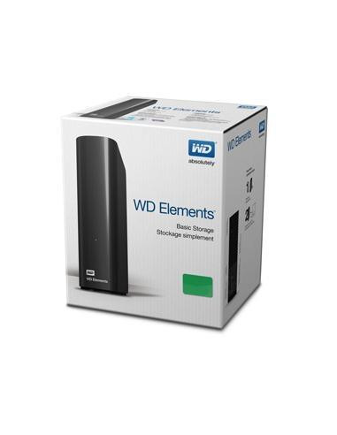 External HDD, WESTERN DIGITAL, Elements Desktop, 6TB, USB 3.0, Drives 1, Black, WDBWLG0060HBK-EESN