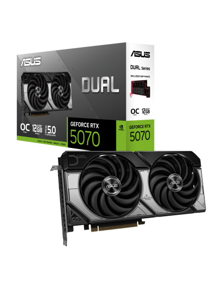 Graphics Card, ASUS, NVIDIA GeForce RTX 5070, 12 GB, GDDR7, 192 bit, PCIE 5.0 16x, Dual Slot Fansink, 1xHDMI, 3xDisplayPort, DU