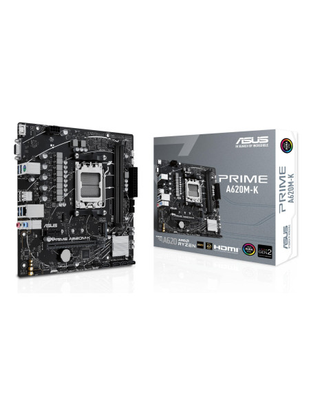 Mainboard, ASUS, AMD A620, Micro-ATX, Memory DDR5, Memory slots 2, 1xPCI-Express 3.0 1x, 1xPCI-Express 4.0 16x, 1xM.2, 1x15pin 