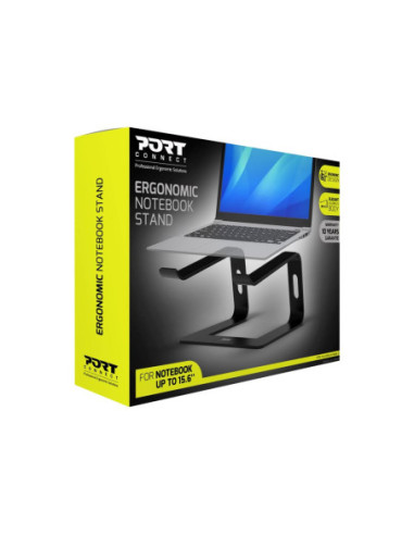 PORT DESIGNS | 901103 | Ergonomic Notebook stand | Notebook Stand | Black | 10-15.6 "