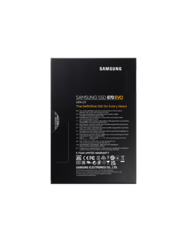 Samsung | SSD | 870 EVO | 2000 GB | SSD form factor 2.5" | Solid-state drive interface SATA III | Read speed 560 MB/s | Write s