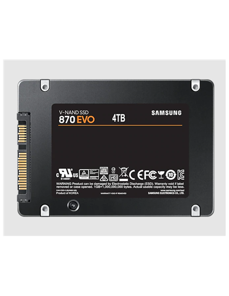 Samsung | SSD | 870 EVO | 4000 GB | SSD form factor 2.5" | Solid-state drive interface SATA III | Read speed 560 MB/s | Write s