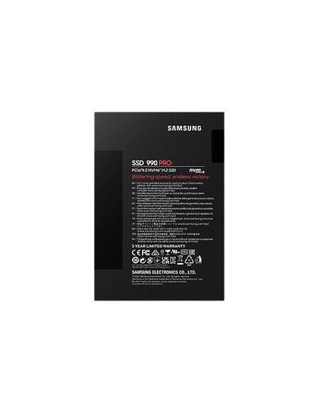 Samsung | 990 PRO | 1000 GB | SSD form factor M.2 2280 | Solid-state drive interface PCIe Gen4x4 | Read speed 7450 MB/s | Write