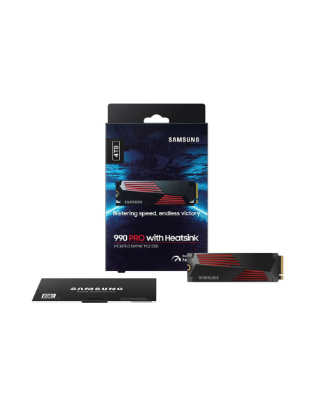 Samsung | 990 PRO with Heatsink | 4000 GB | SSD form factor M.2 2280 | Solid-state drive interface M.2 NVME | Read speed 7450 M
