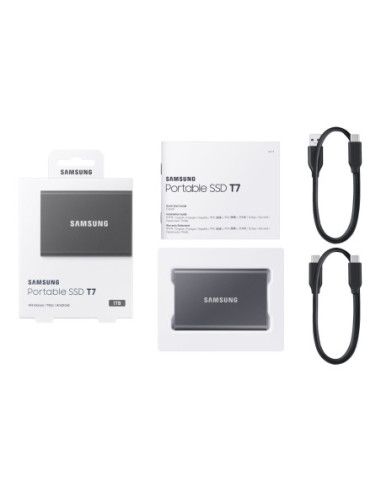 Portable SSD | T7 | 1000 GB | USB 3.2 | Silver