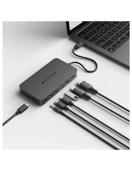 Hyper | HyperDrive Universal USB-C 7-in1 Dual HDMI Mobile Dock for M1/M2 MBAir/Pro | HDMI ports quantity 2