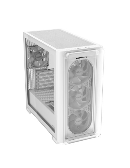 Case, ASUS, A23 PLUS, MidiTower, Case product features Transparent panel, MicroATX, MiniITX, Colour White, A23PLUSTG/ARGBWHITE