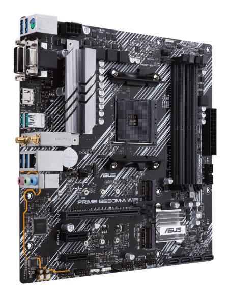 Mainboard, ASUS, AMD B550, SAM4, MicroATX, Memory DDR4, Memory slots 4, 2xPCI-Express 3.0 1x, 1xPCI-Express 4.0 16x, 2xM.2, 1x1