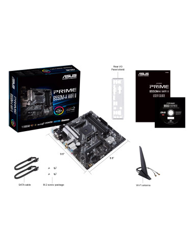 Mainboard, ASUS, AMD B550, SAM4, MicroATX, Memory DDR4, Memory slots 4, 2xPCI-Express 3.0 1x, 1xPCI-Express 4.0 16x, 2xM.2, 1x1