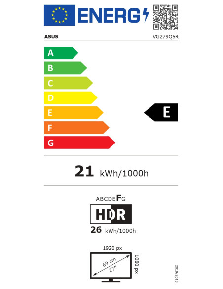 Asus | TUF VG279Q5R | 27 " | Fast IPS | 16:9 | 200 Hz | 1 ms | 1920 x 1080 pixels | 300 cd/m | HDMI ports quantity 2