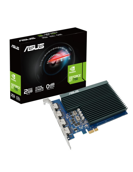 Asus | GT730-4H-SL-2GD5 | NVIDIA | 2 GB | GeForce GT 730 | GDDR5 | HDMI ports quantity 4 | PCI Express 2.0 | Memory clock speed