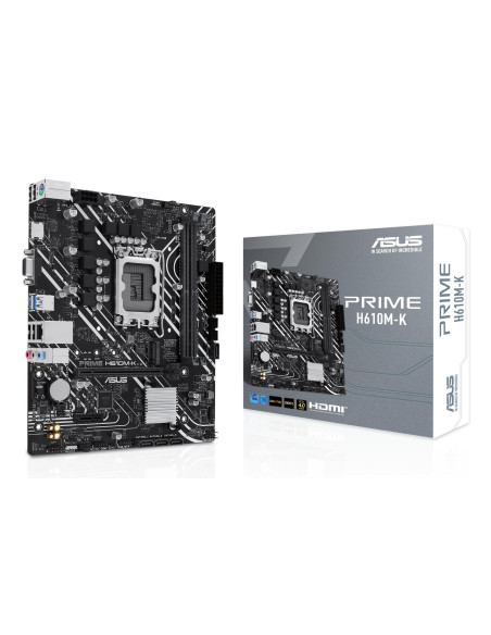 Mainboard, ASUS, Intel H610, LGA1700, Micro-ATX, Memory DDR5, Memory slots 2, 1xPCI-Express 3.0 1x, 1xPCI-Express 4.0 16x, 1xM.