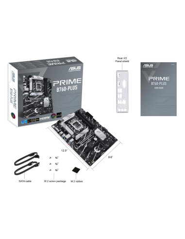 Mainboard, ASUS, Intel B760 Express, LGA1700, ATX, Memory DDR5, Memory slots 4, 2xPCI-Express 3.0 1x, 1xPCI-Express 4.0 16x, 1x