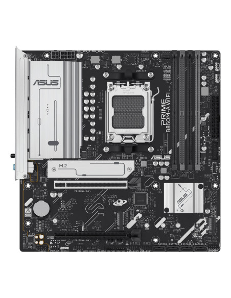 Mainboard, ASUS, AMD B850, SAM5, Micro-ATX, Memory DDR5, Memory slots 4, 1xPCI-Express 4.0 16x, 1xPCI-Express 5.0 16x, 3xM.2, 1