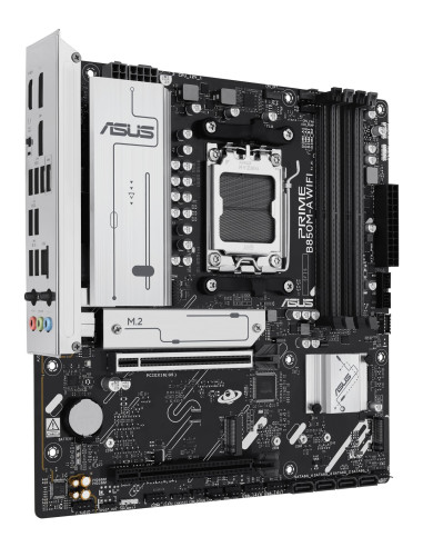 Mainboard, ASUS, AMD B850, SAM5, Micro-ATX, Memory DDR5, Memory slots 4, 1xPCI-Express 4.0 16x, 1xPCI-Express 5.0 16x, 3xM.2, 1