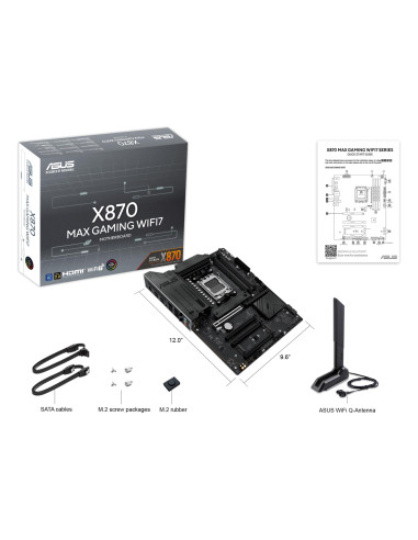 Mainboard, ASUS, AMD X870, SAM5, ATX, Memory DDR5, Memory slots 4, 1xPCI-Express 3.0 16x, 2xPCI-Express 4.0 16x, 1xPCI-Express 