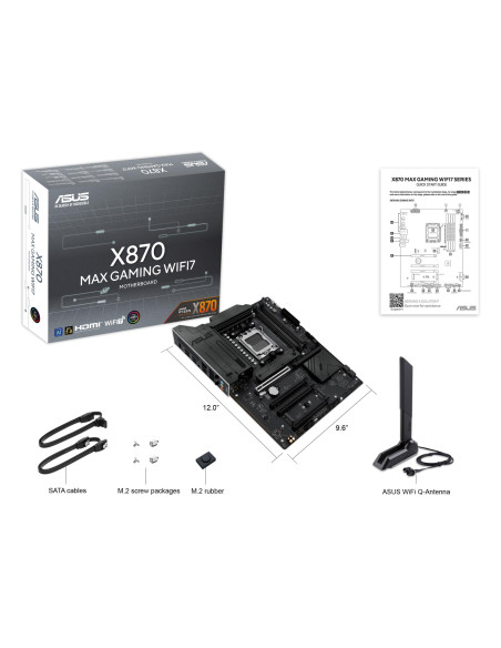 Mainboard, ASUS, AMD X870, SAM5, ATX, Memory DDR5, Memory slots 4, 1xPCI-Express 3.0 16x, 2xPCI-Express 4.0 16x, 1xPCI-Express 