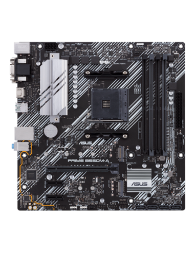 Asus | PRIME B550M-A | Processor family AMD | Processor socket AM4 | DDR4 | Memory slots 4 | Supported hard disk drive interfac